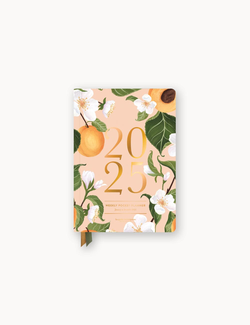 Bespoke Letterpress 2025 POCKET PLANNER PEACHES The Ivy Plant Studio