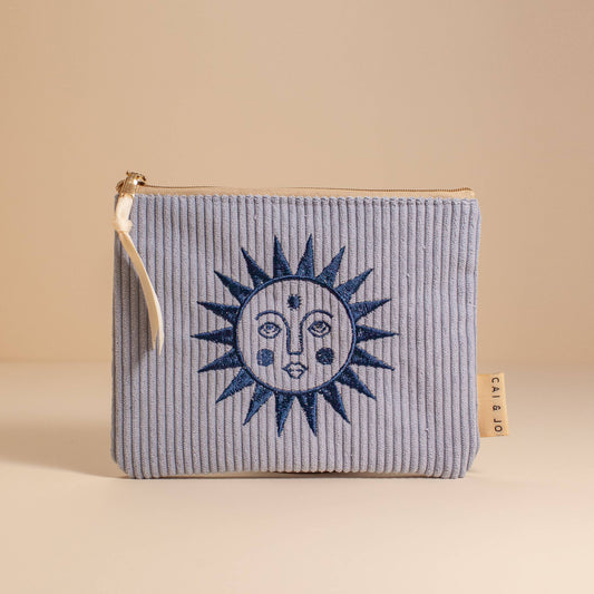 Cai & Jo Corduroy Pouch in Seafoam Blue | The Ivy Plant Studio