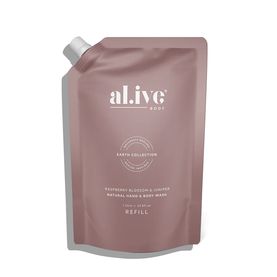 Alive Body 1 Ltr Wash Refill - Raspberry Blossom & Juniper | The Ivy Plant Studio