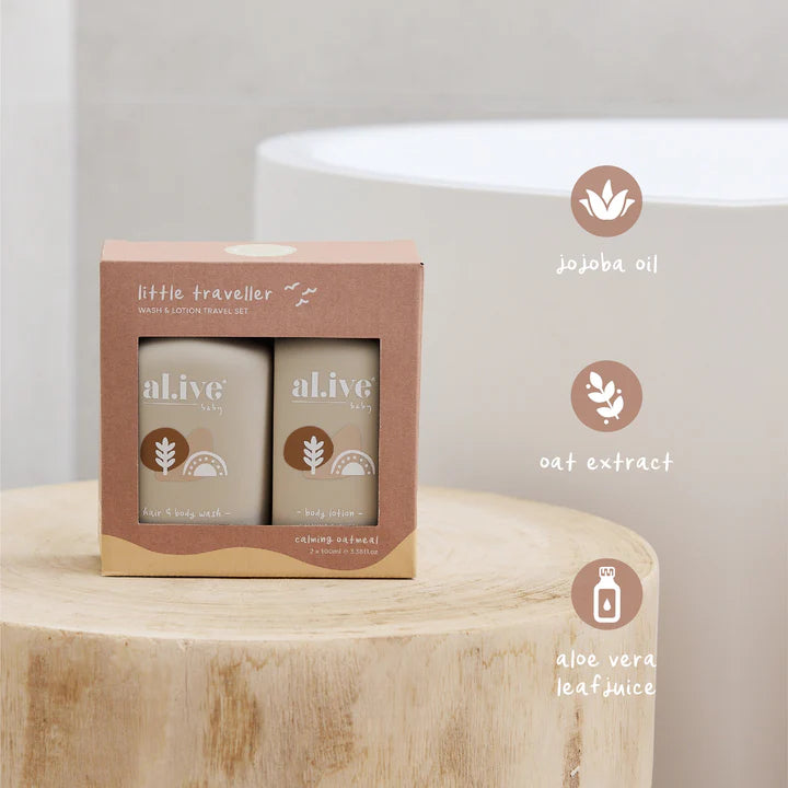 Alive Body Little Traveller - Wash & Lotion Travel Set | The Ivy Plant Studio 