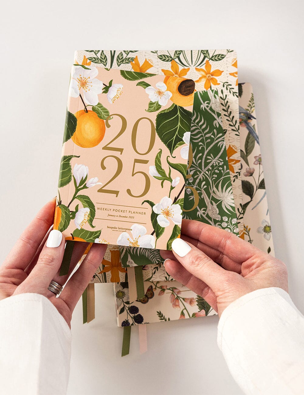 Bespoke Letterpress 2025 POCKET PLANNER - PEACHES | The Ivy Plant Studio 