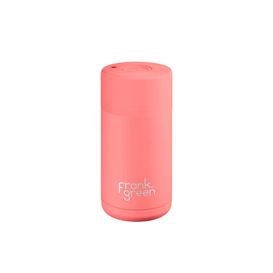 Frank Green 355ml Sweet Peach Push Button Reusable Cup   | The Ivy Plant Studio 