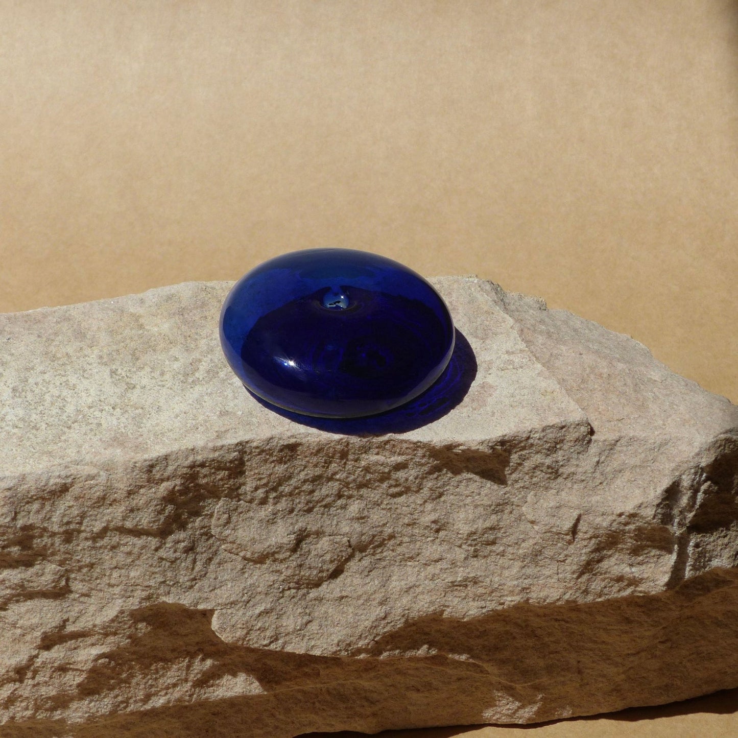 Cobalt Glass Incense Holder