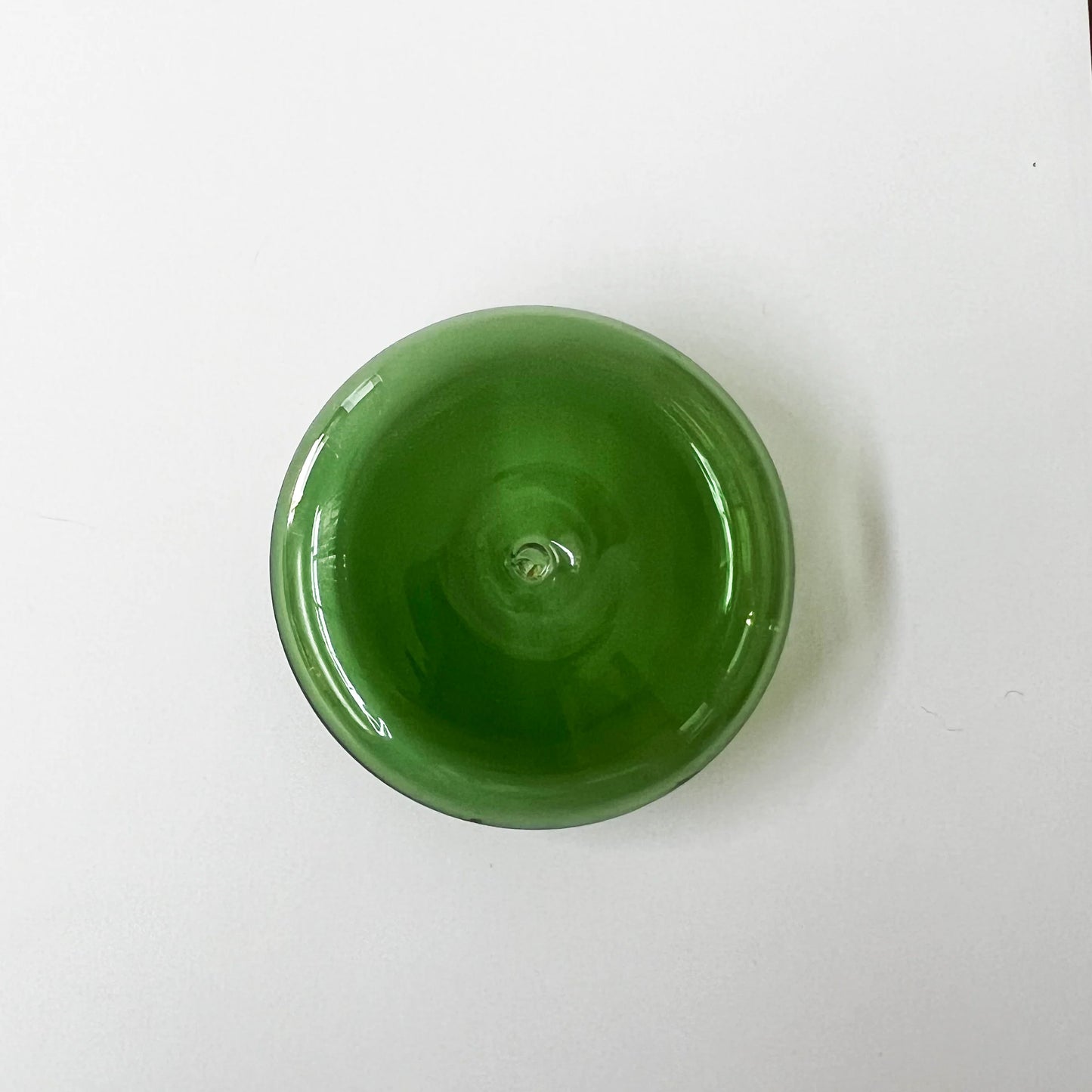 Glass Vessel Incense Holder - Green