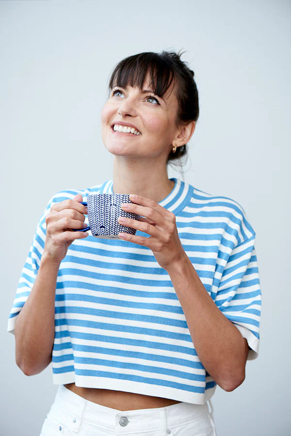 JONES & CO BLUE WEAVE MUG | THE IVY PLANT STUDIO