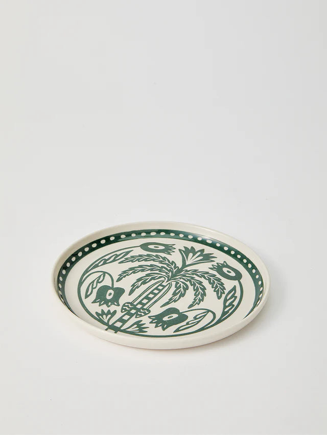 JONES & CO DEL SOL PALM PLATE GREEN | THE IVY PLANT STUDIO 