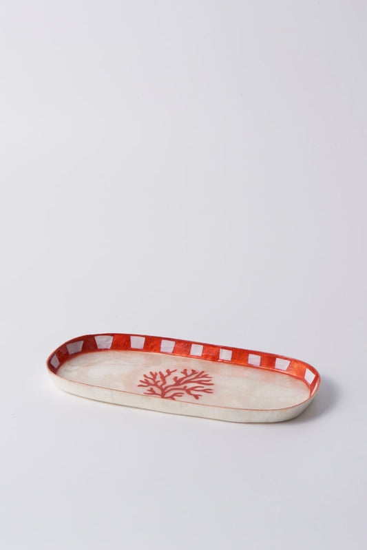 Jones & CO ATLANTIC CORAL TRAY RED | The Ivy Plant Studio 