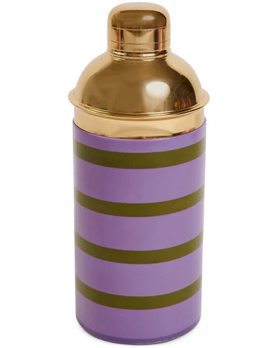 KIP & CO WISTERIA LANE STRIPE RESIN COCKTAIL SHAKER | THE IVY PLANT STUDIO