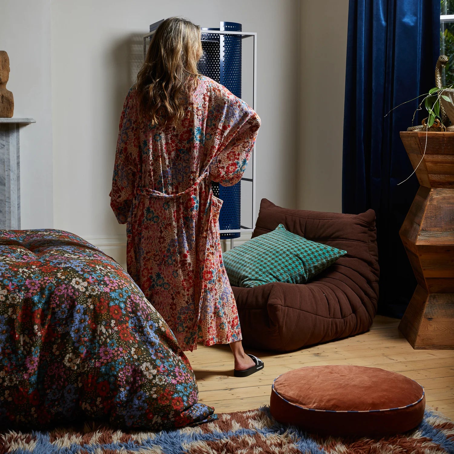 SAGE X CLARE MEADOW COTTON BATH ROBE | THE IVY PLANT STUDIO