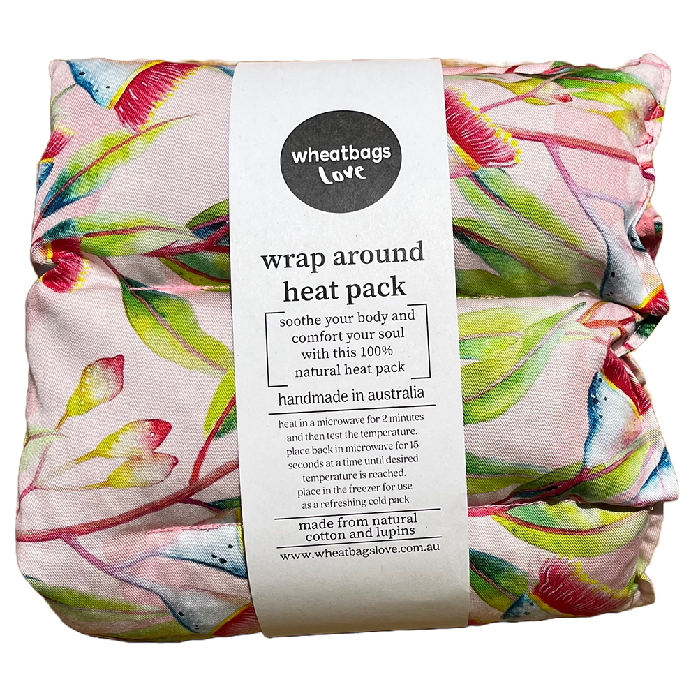 Wheatbags Love WRAP AROUND HEAT PACK - GUM BLOSSOM | THE IVY PLANT STUDIO