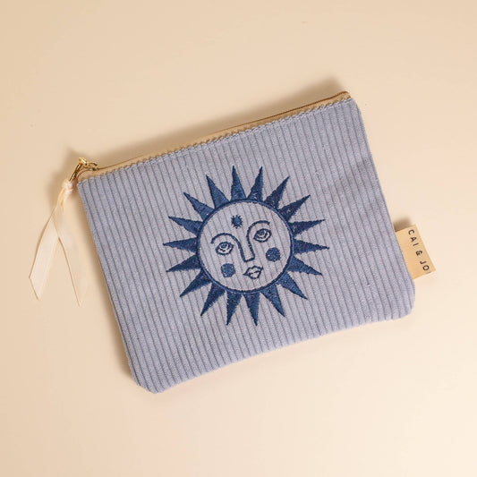 Cai & Jo Corduroy Pouch in Seafoam Blue | The Ivy Plant Studio