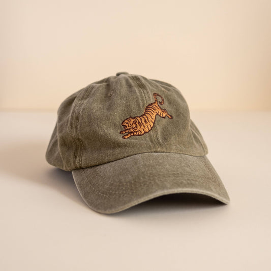 Cai & Jo Tiger Embroidered Cap | The Ivy Plant Studio 