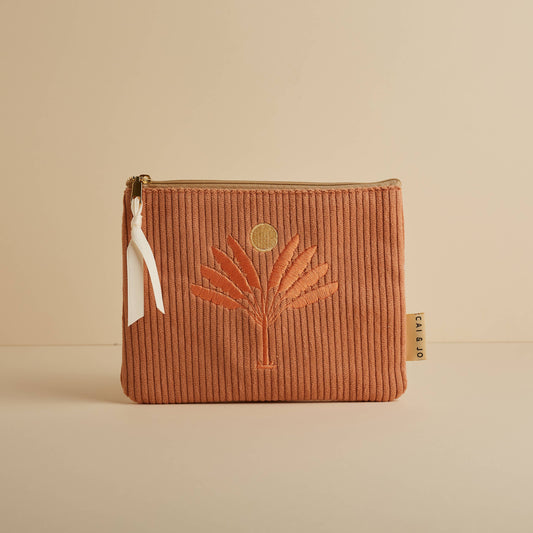 Cai & Jo Corduroy Pouch in Dusty Pink | The Ivy Plant Studio 